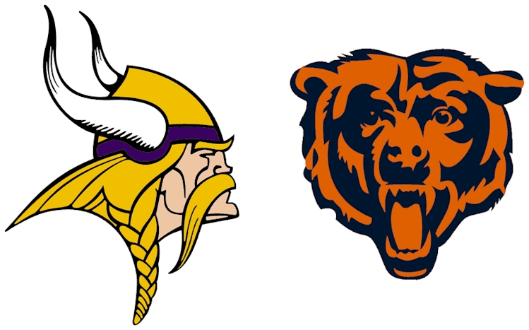 Graphic of Vikings & Bears Logos