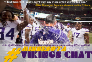 Mike Zimmer on Gatorade Showers vs Rams